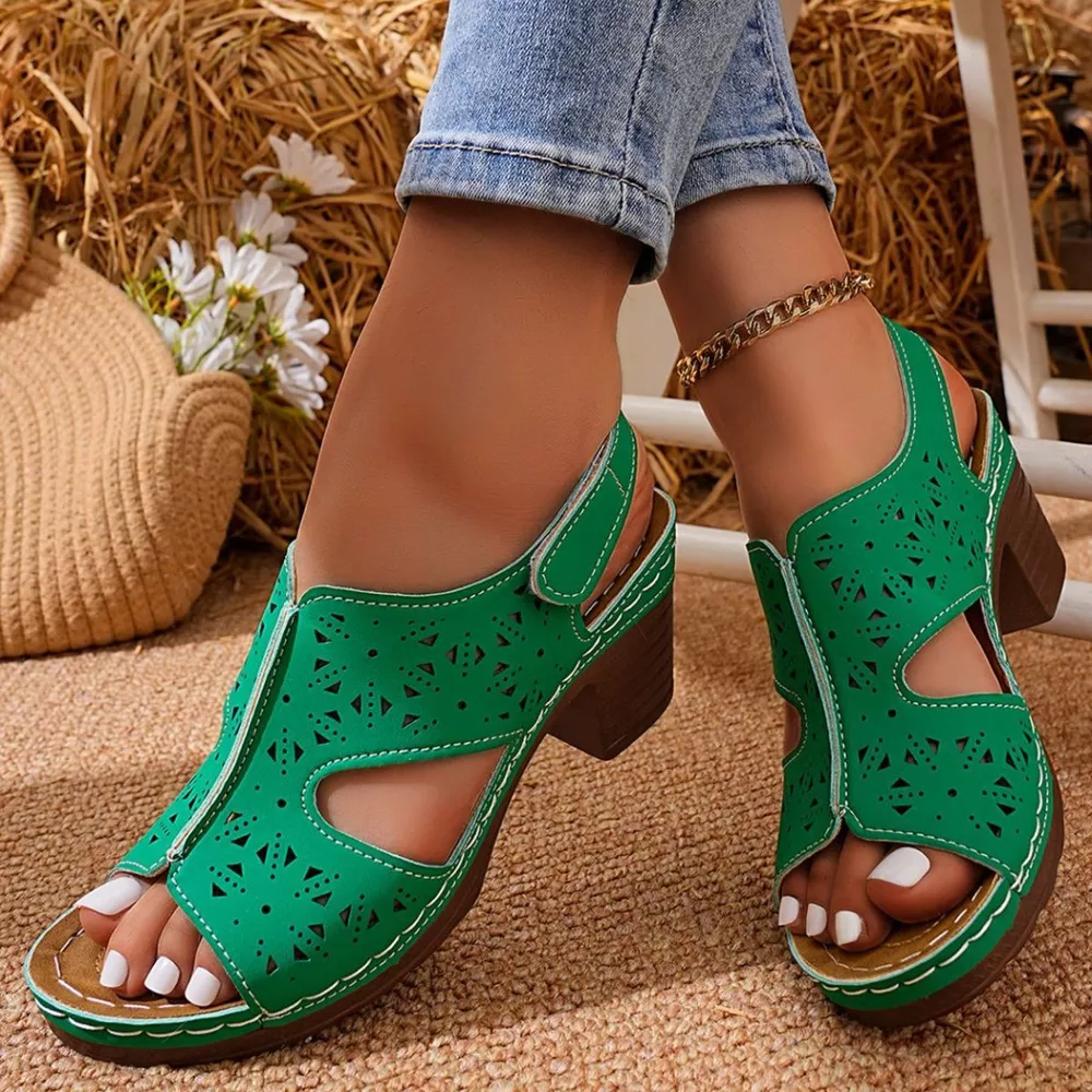 Open Toe Block Heels Sandals, image 10