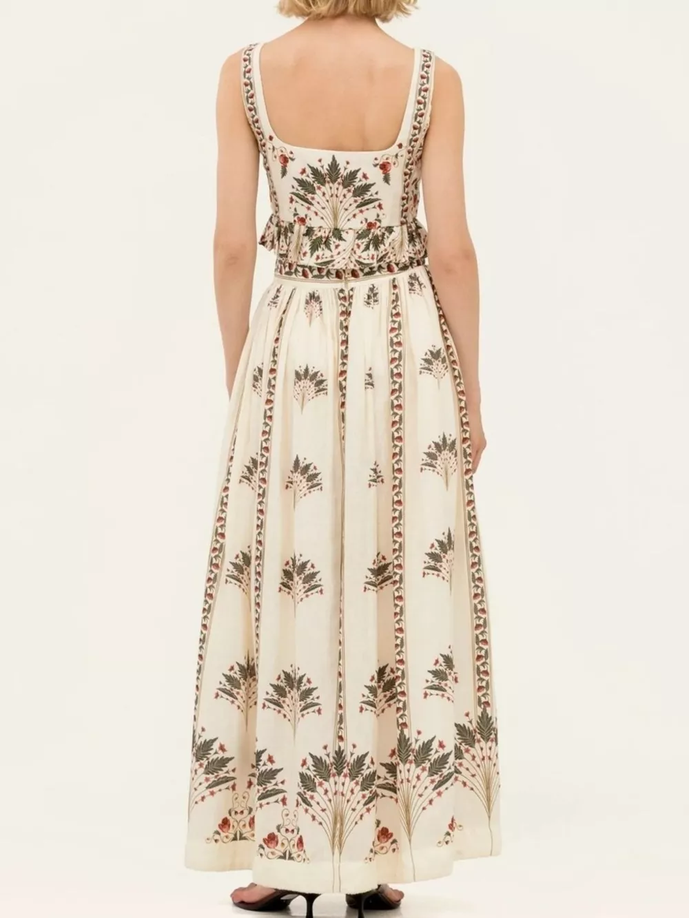 Floral Print Crop Top and Maxi Skirt Set, image 4
