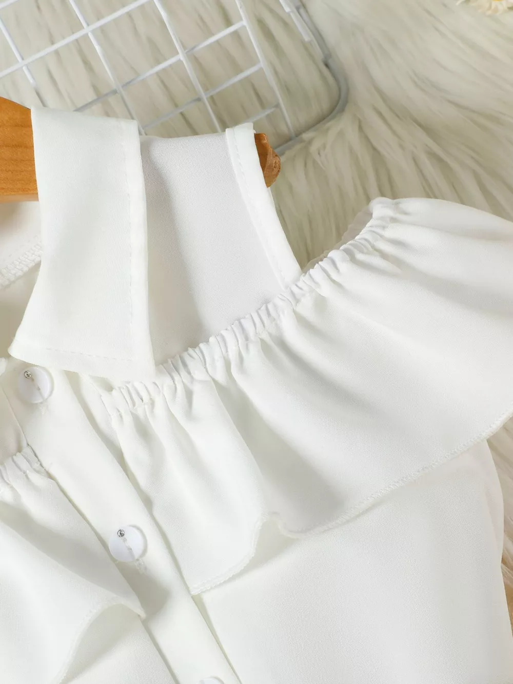 Children's Ruffle Cold Shoulder Top & Shorts Set, image 6