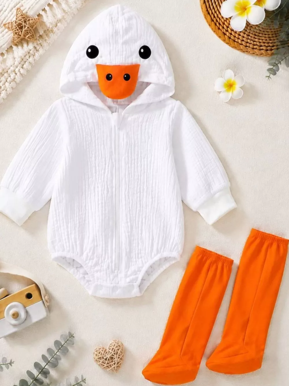 Children's Duck Hooded Jumpsuit, image 4