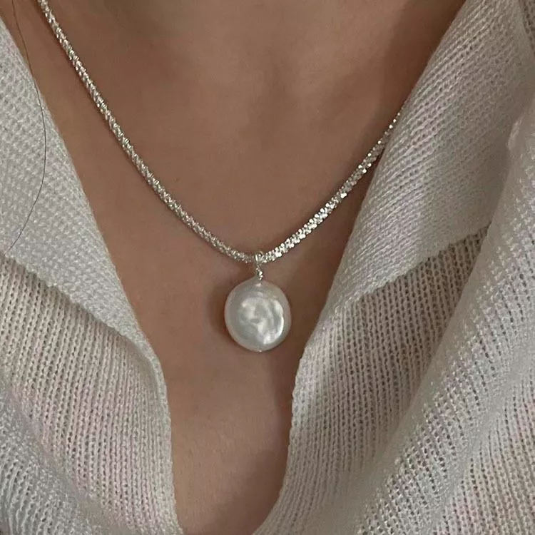 925 Sterling Silver Pearl Necklace, image 3