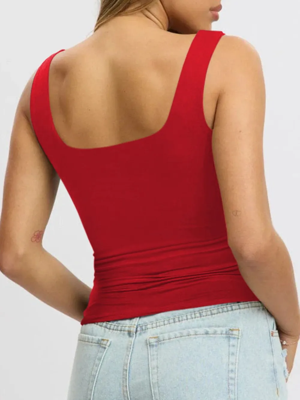 Square Neck Wide Strap Tank, image 14