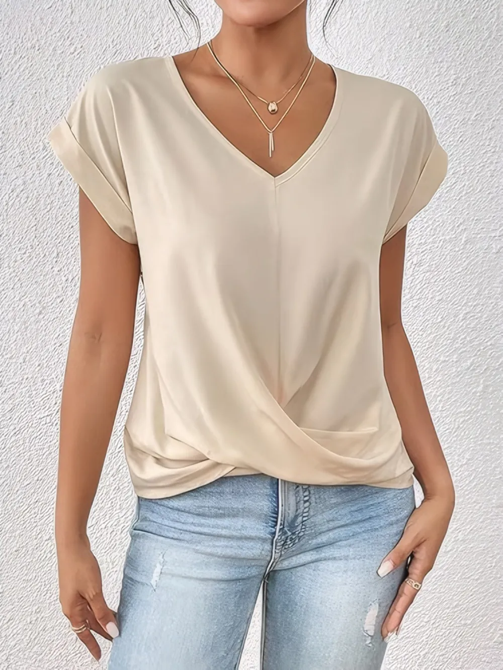 V-Neck Twist Front Top, image 9