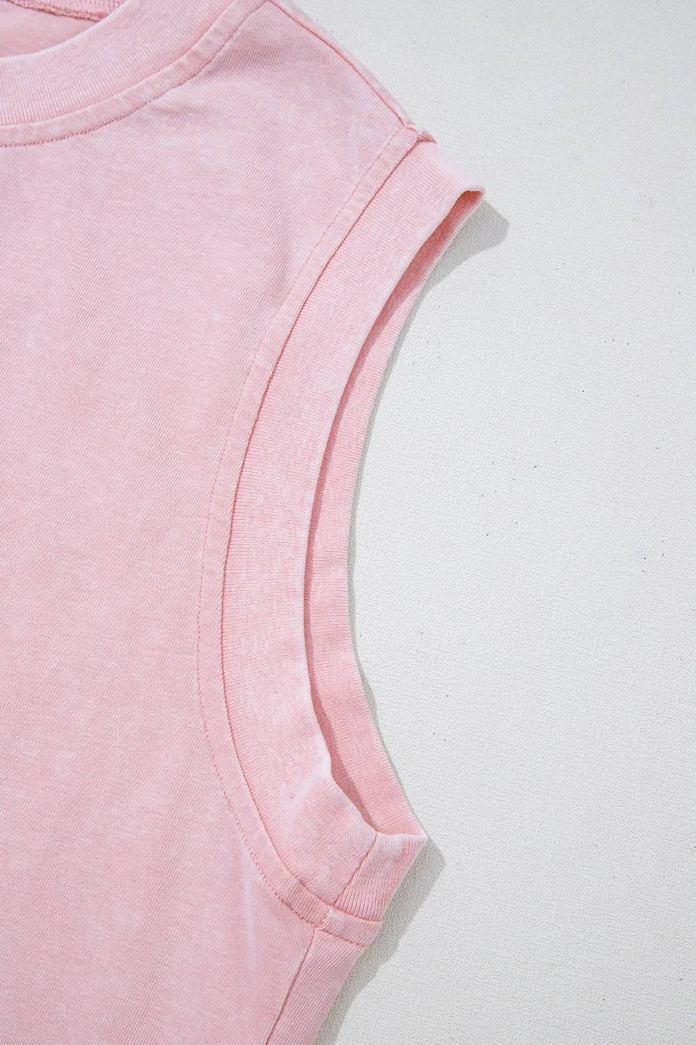 Mineral Wash Cotton Tank Top and Slit Skort Set, image 9