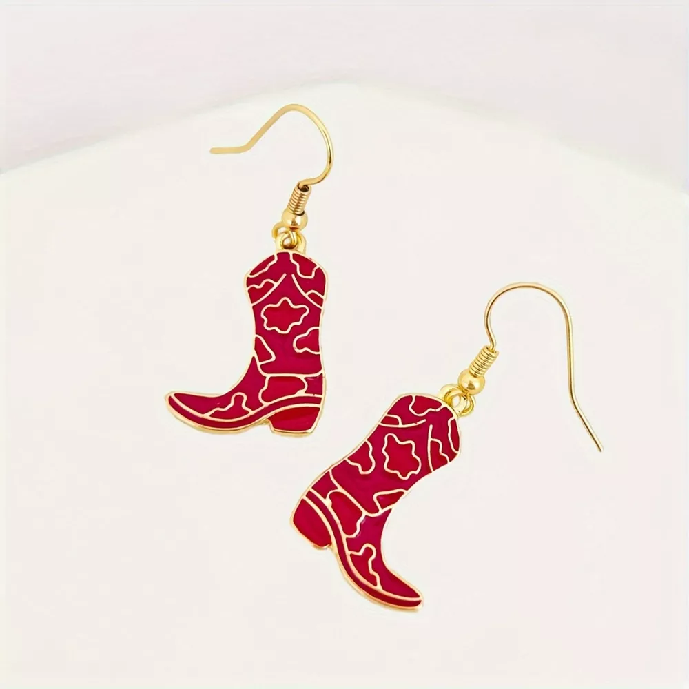 Cowgirl Boot Dangle Earrings, image 6