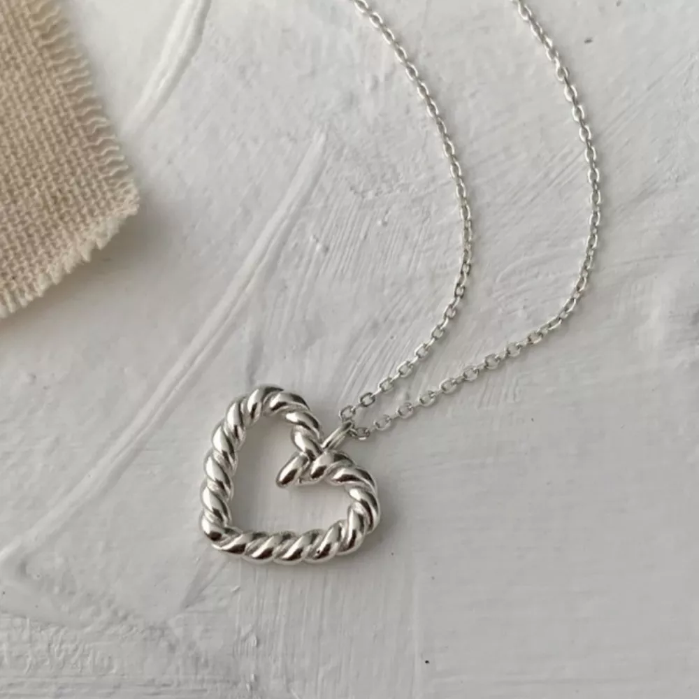 925 Sterling Silver Heart Necklace, image 4