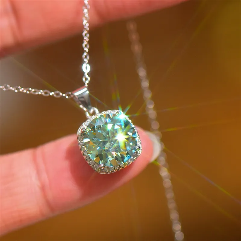 5 Carat Moissanite 925 Sterling Silver Pendant Necklace, image 5