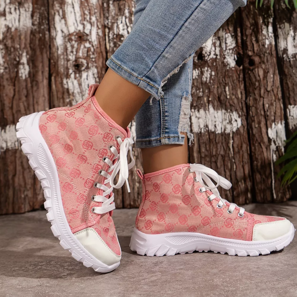 Lace Up Round Toe Sneakers, image 8