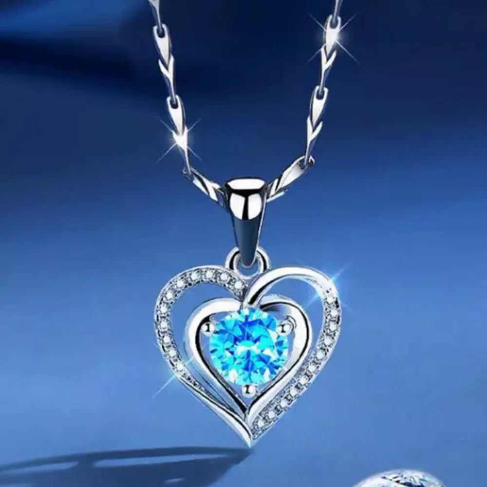 925 Sterling Silver Heart Pendant Necklace, image 2