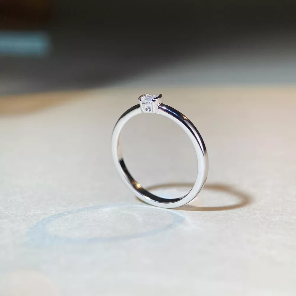925 Sterling Silver Moissanite Ring, image 3