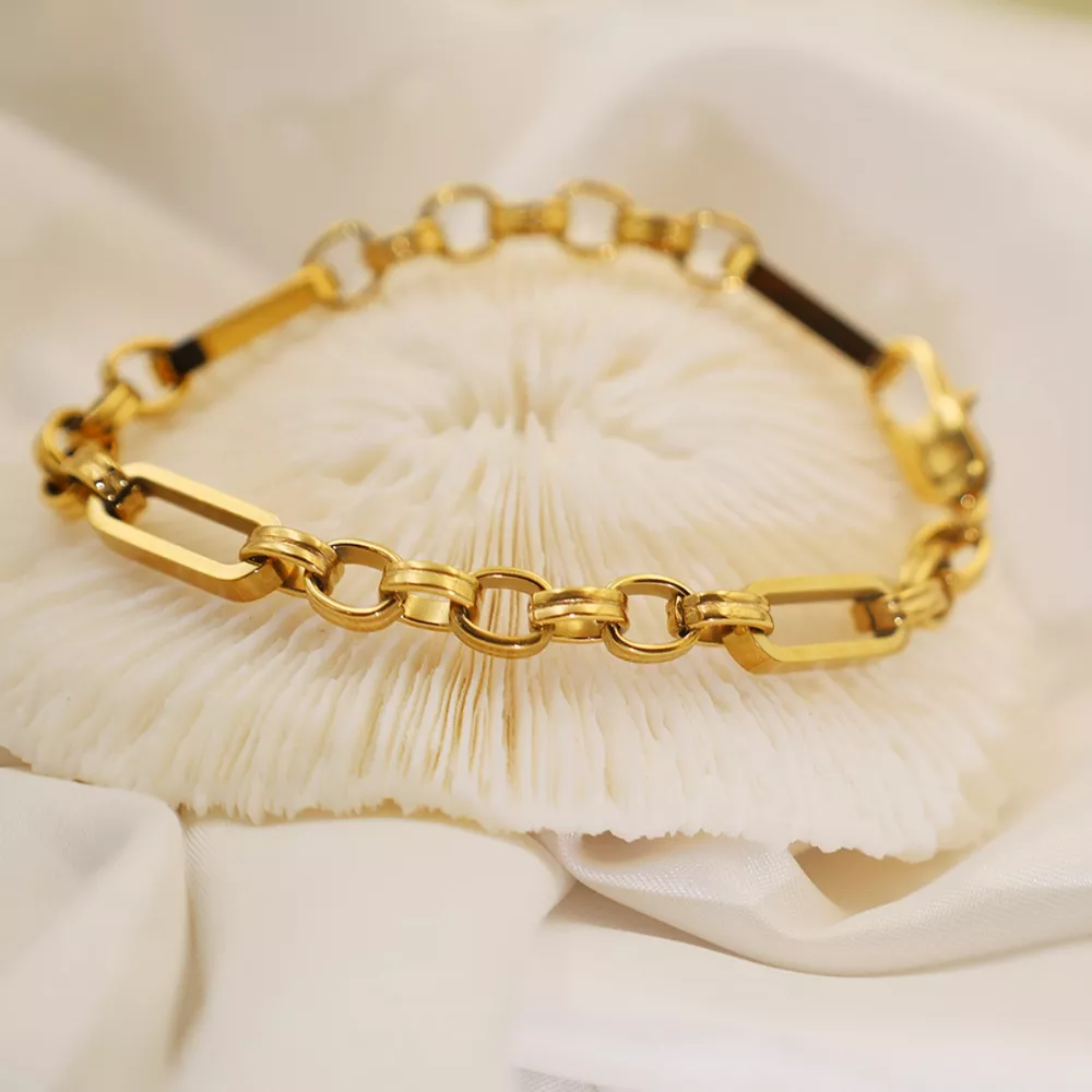 18K Gold-Plated Chunky Gold Chain Link Bracelet, image 7