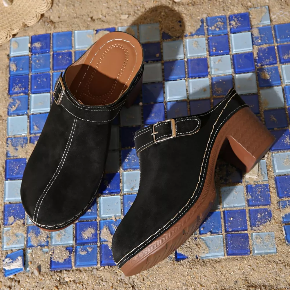Round Toe Platform Slip-Ons, image 3