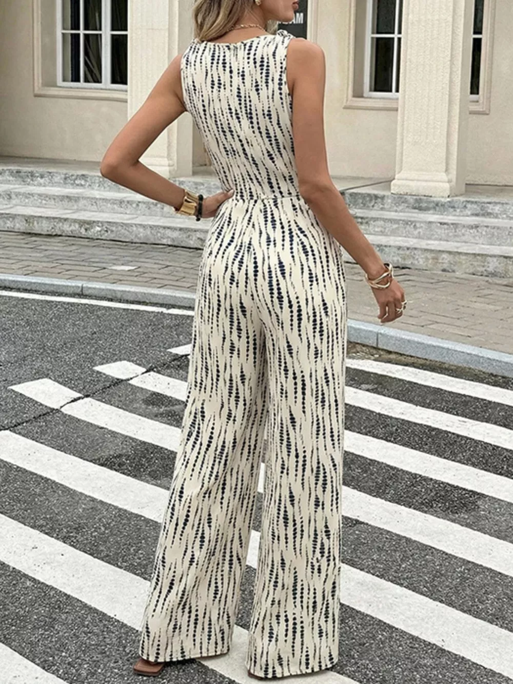 Printed Wide Leg Jumpsuit, image 5