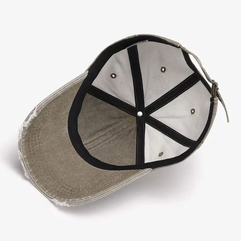 Distressed Washed Adjustable Baseball Cap, image 2