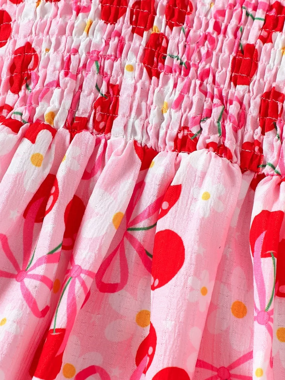 Children's Cherry Print Smocked Dress, image 2