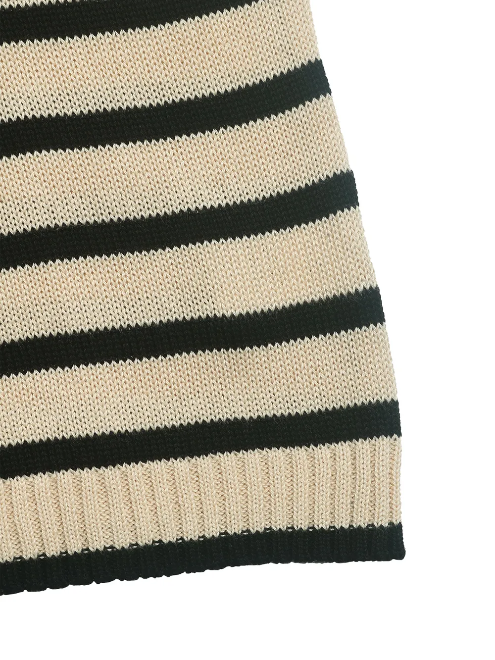 Striped Round Neck Long Sleeve Knit Top, image 7