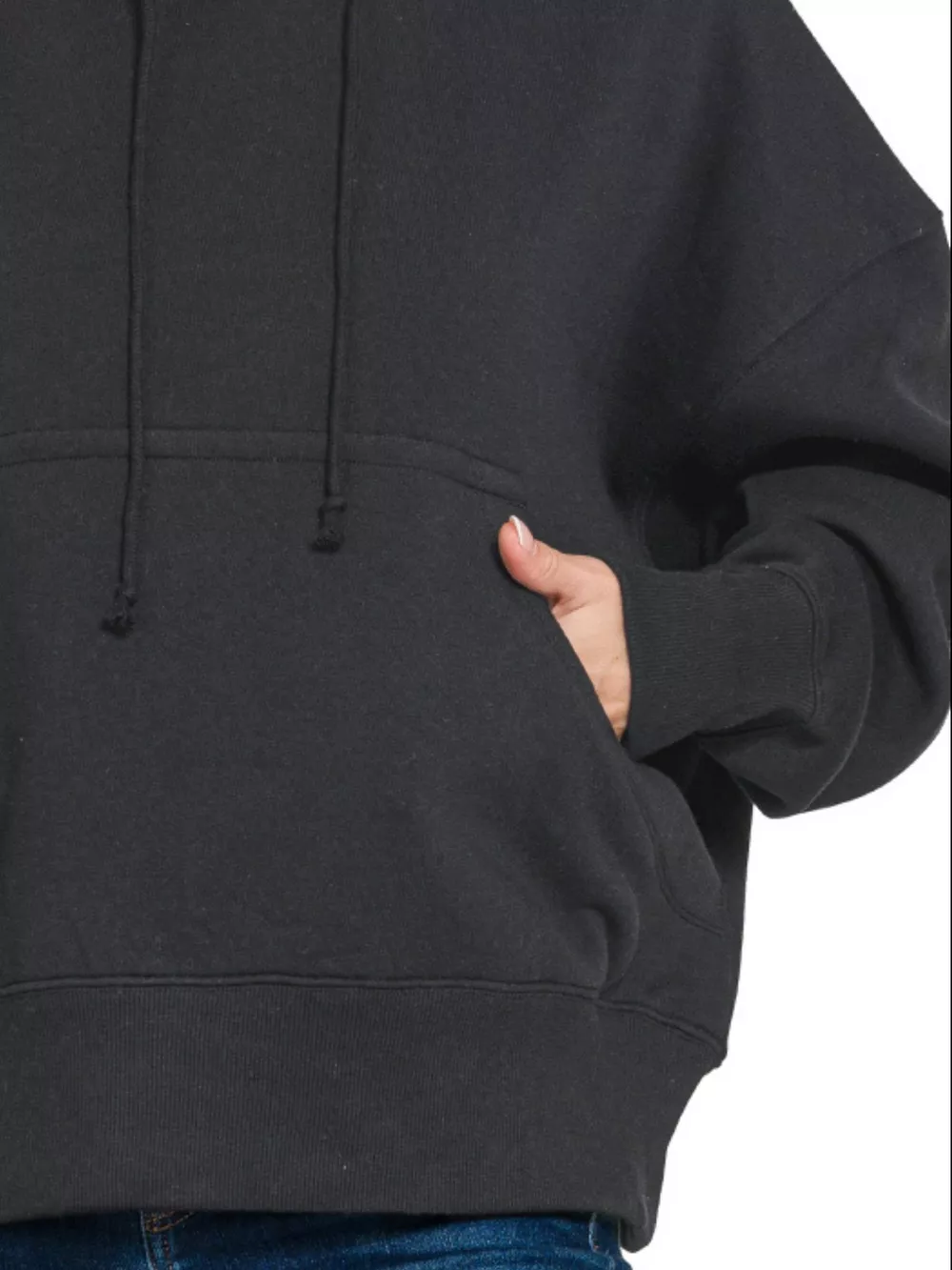 Oversized Fleece Kangaroo Pocket Hoodie, image 3