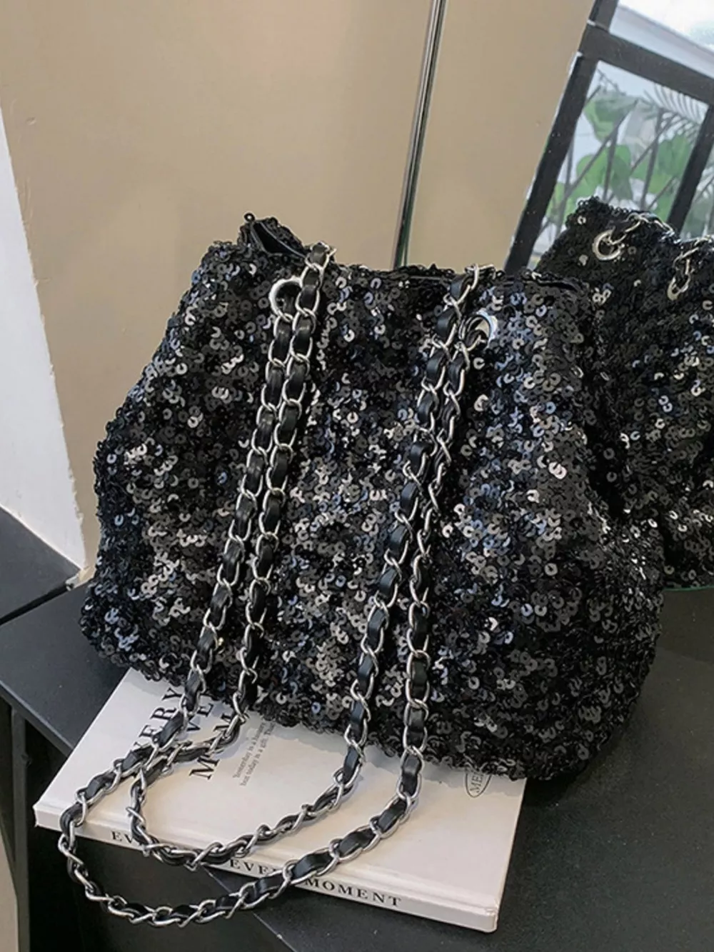 Sequin Bucket Shoulder Bag, image 2