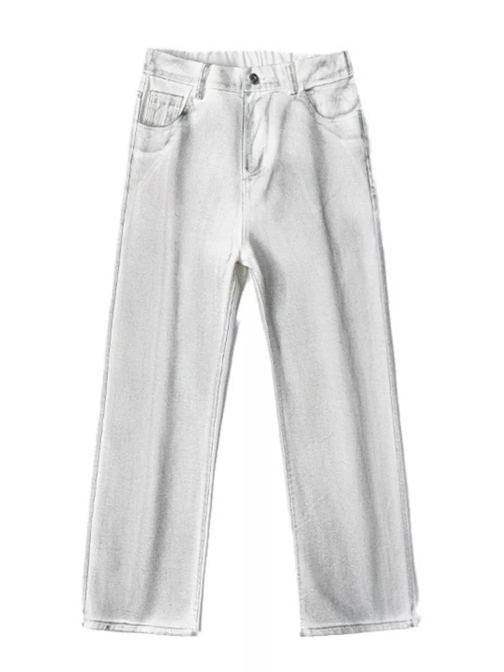 Men's Plus Size Wide Leg High Waisted Jeans, image 2