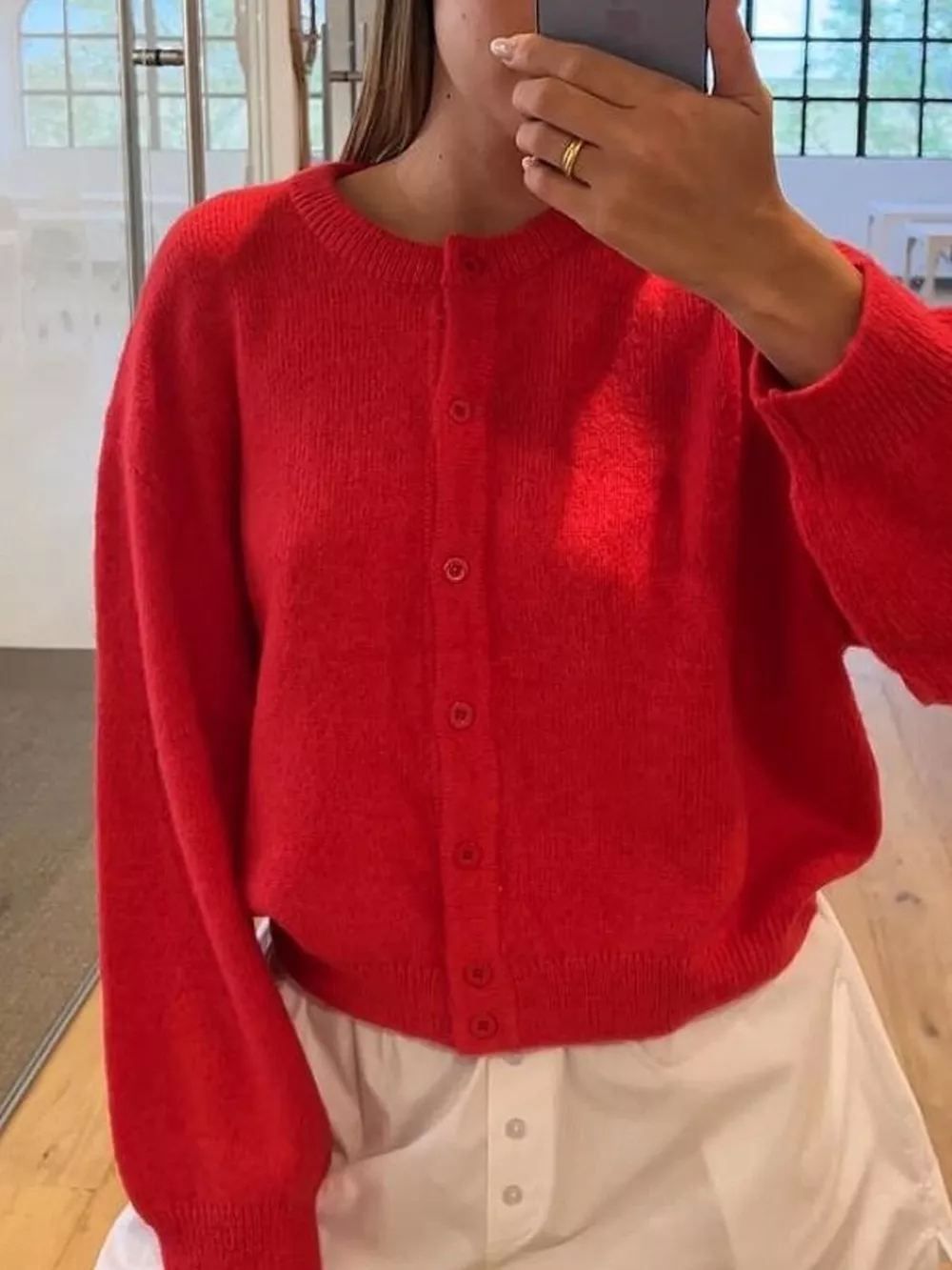 Button-Down Knit Cardigan, image 4