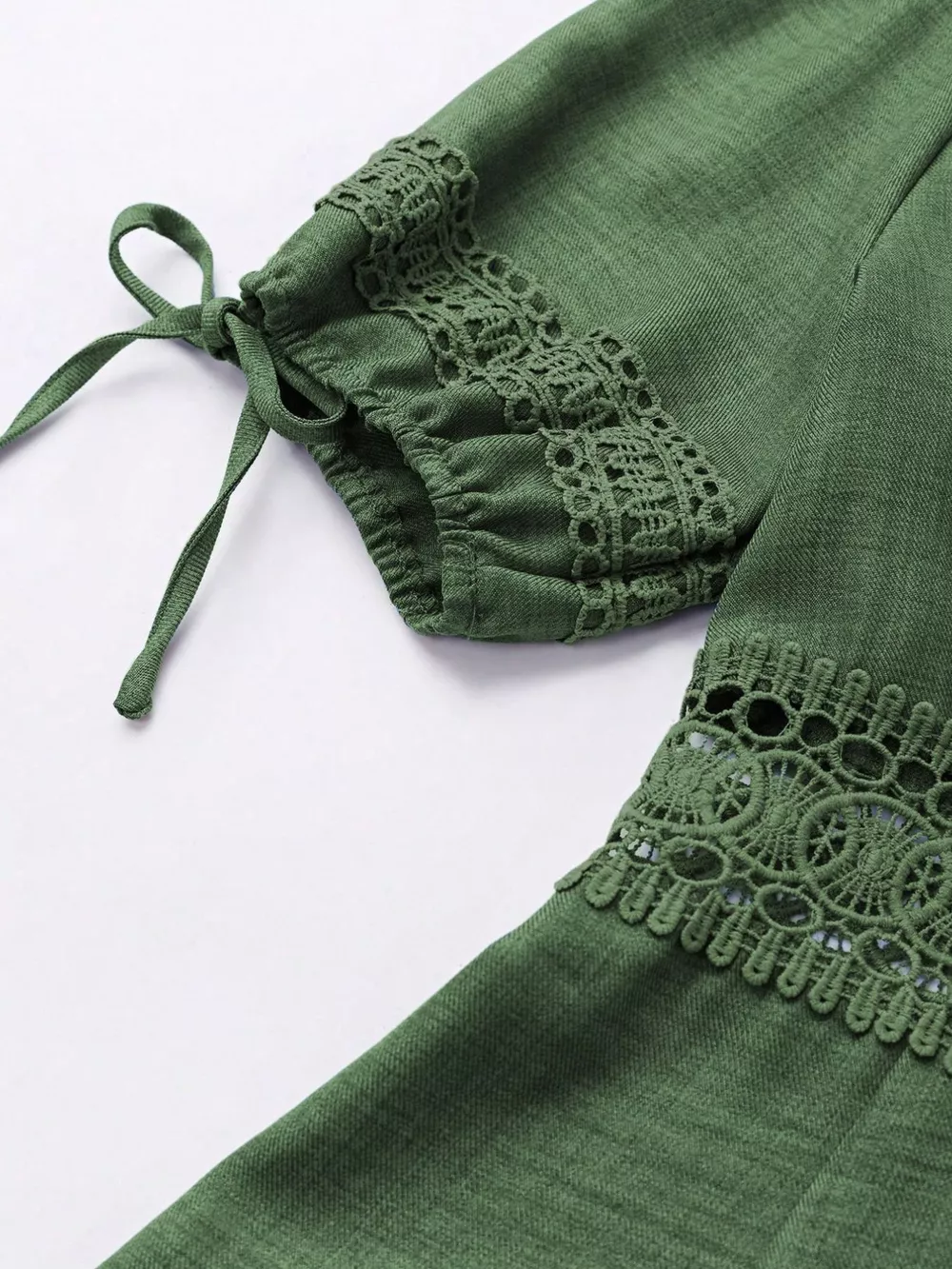 Lace Detail V-Neck Mini Dress, image 4