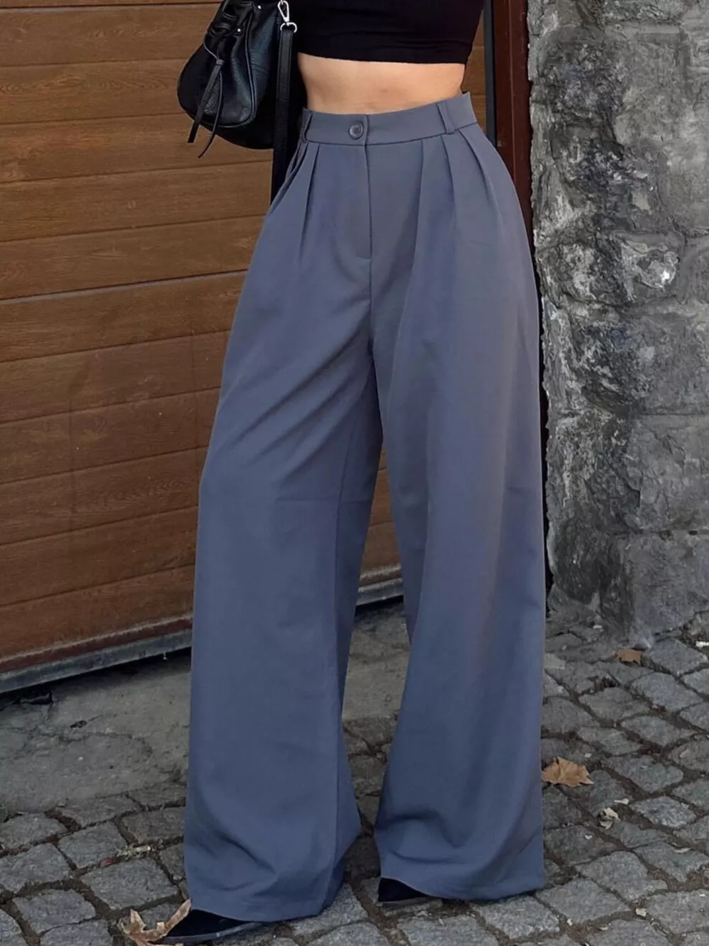 High-Waisted Pleated Wide-Leg Pants, image 16