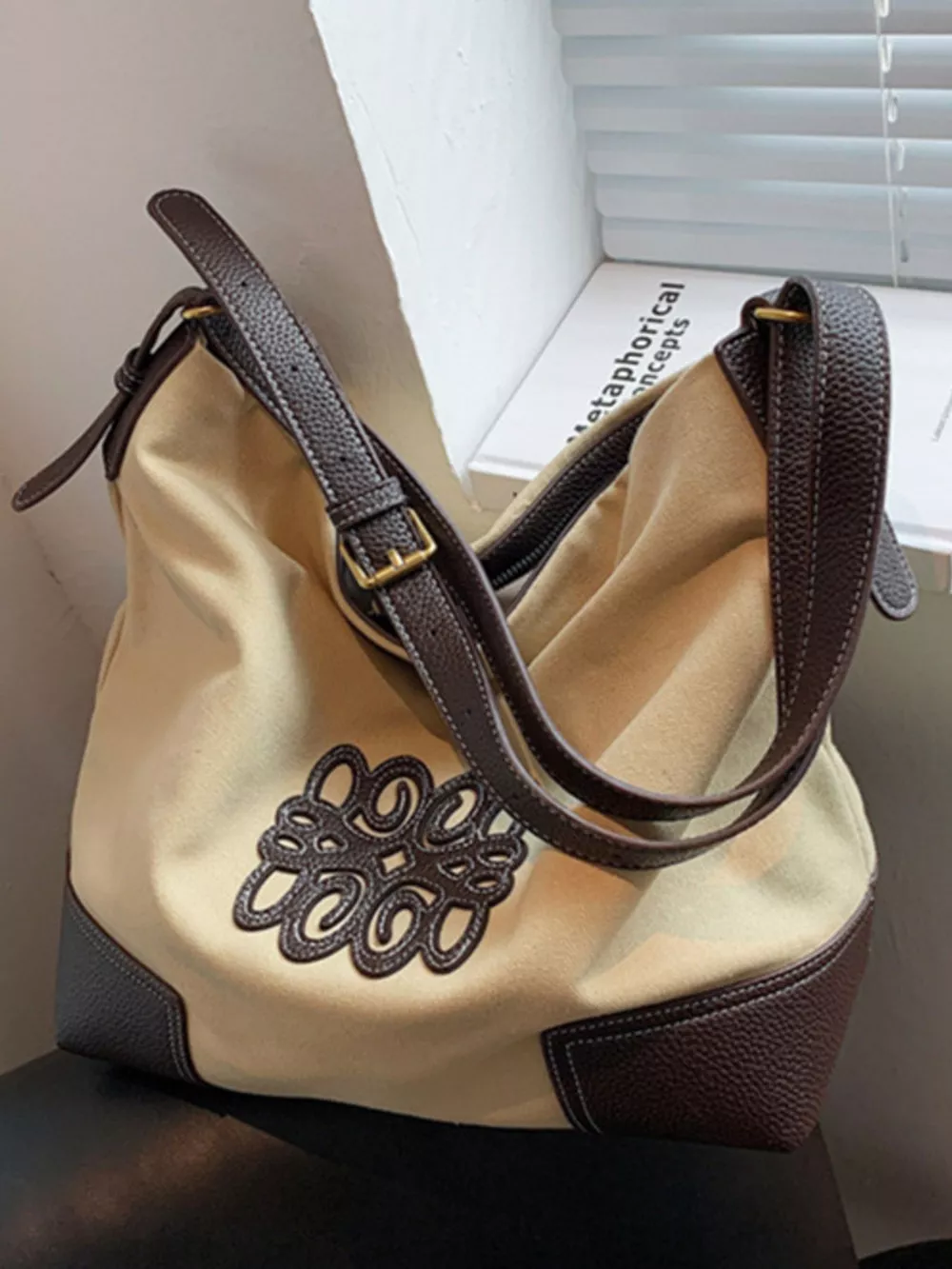 Embroidered Canvas Tote Bag, image 8