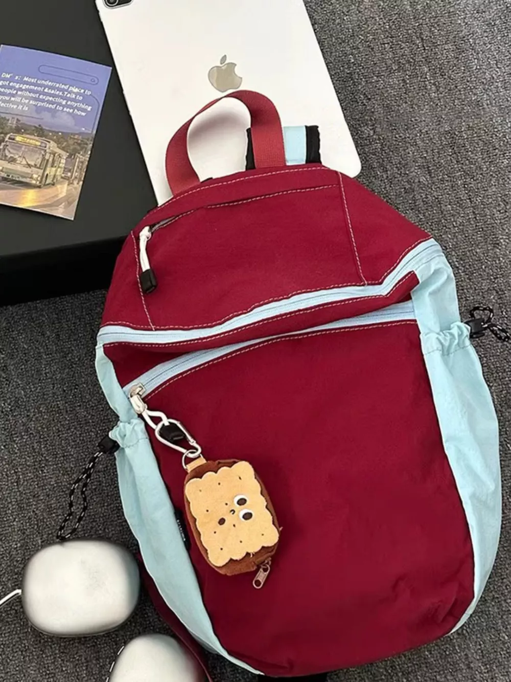 Two-Tone Lightweight Casual Backpack Bag