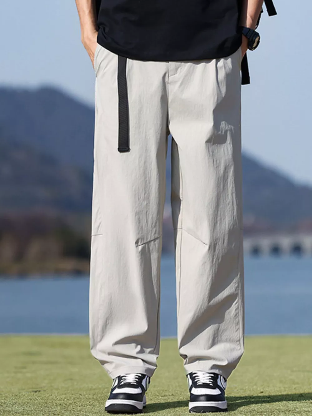 Men's Plus Size Casual Loose Fit Wide Leg Pants, image 2