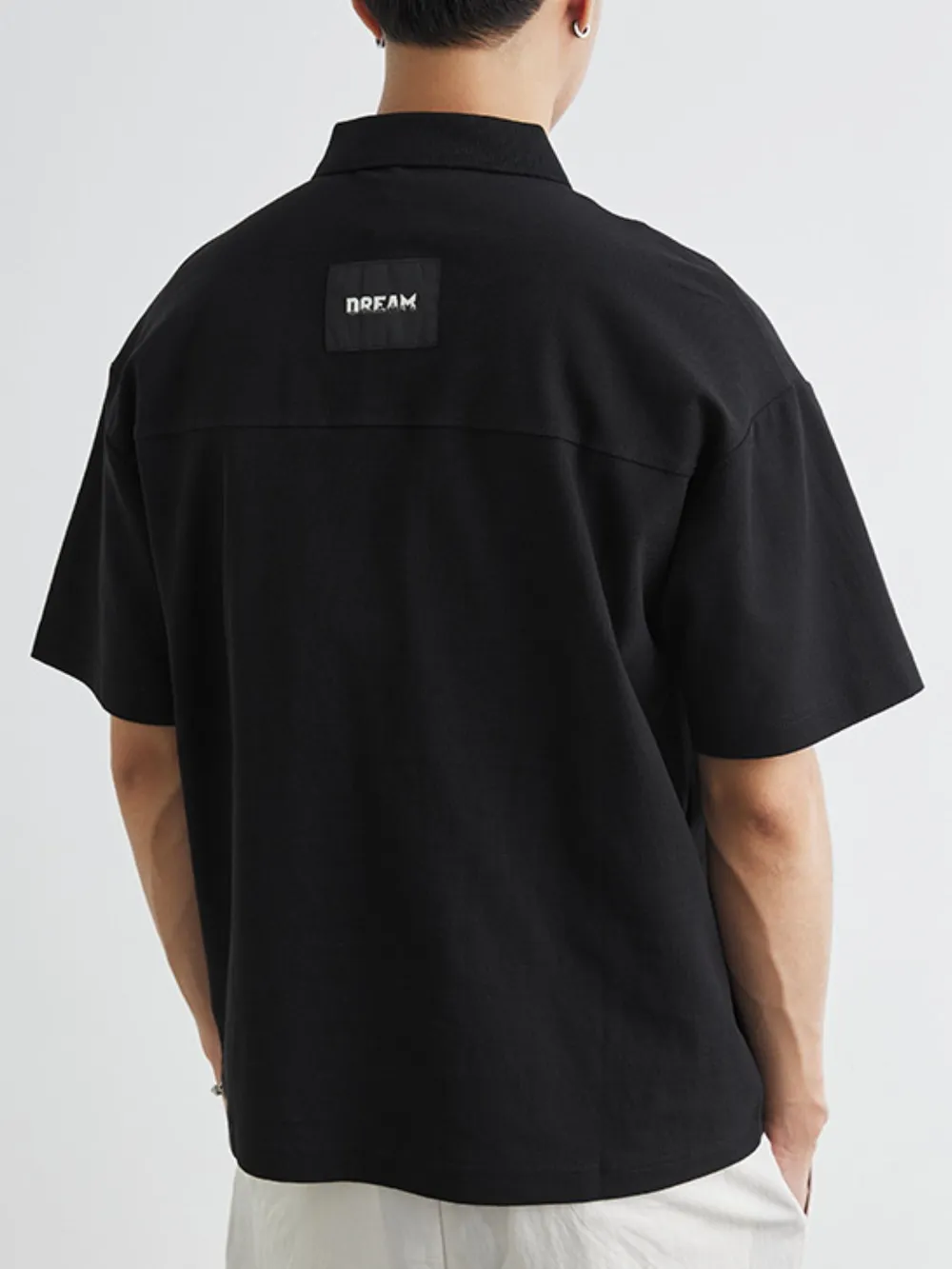 Men's Plus Size Button Detail Short Sleeve Polo, image 3