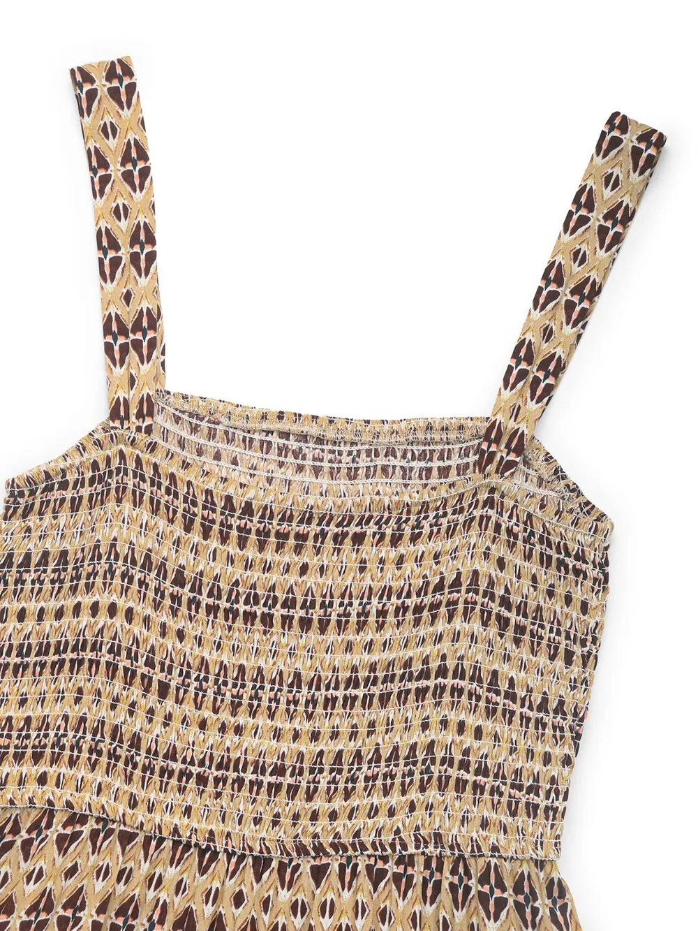 Printed Tiered Wide Strap Midi Dress, image 8