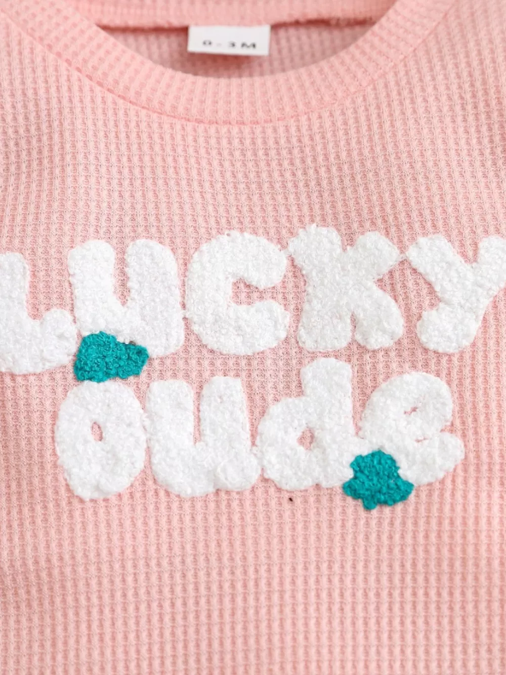 Children's Letter Waffle Knit One-Piece, image 3