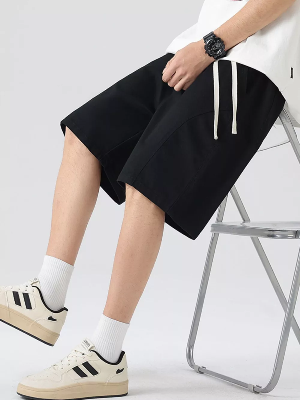 Men's Full Size Casual Loose-Fit Drawstring Shorts Plus Size, image 4