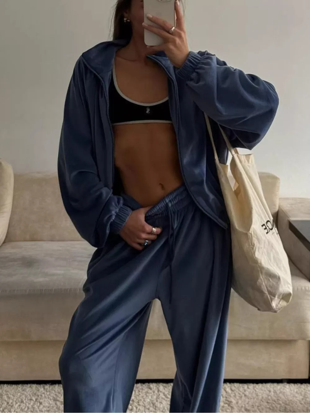 Zip-Up Hoodie and Joggers Set, image 4