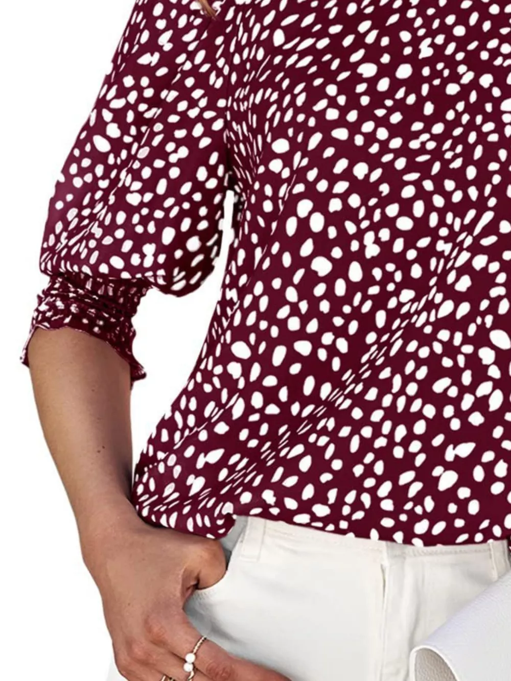 Animal Print Half Sleeve Blouse, image 15