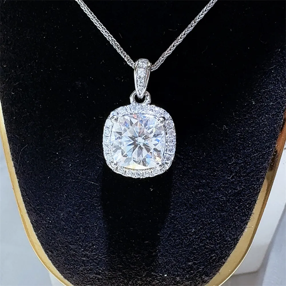 5 Carat Moissanite 925 Sterling Silver Necklace, image 5