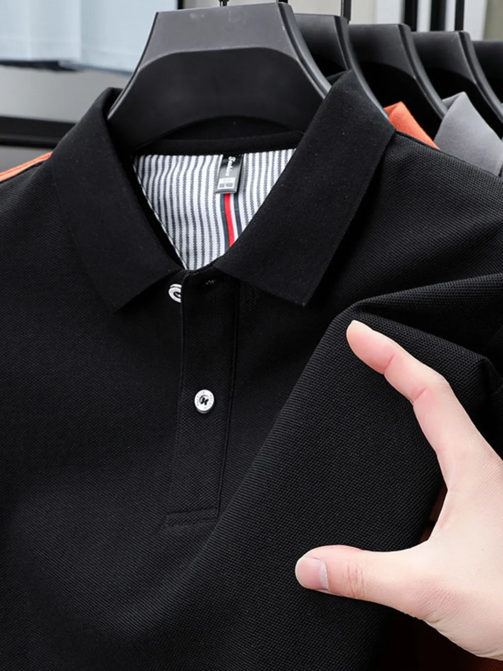 Men's Plus Size Button Detail Short Sleeve Polo