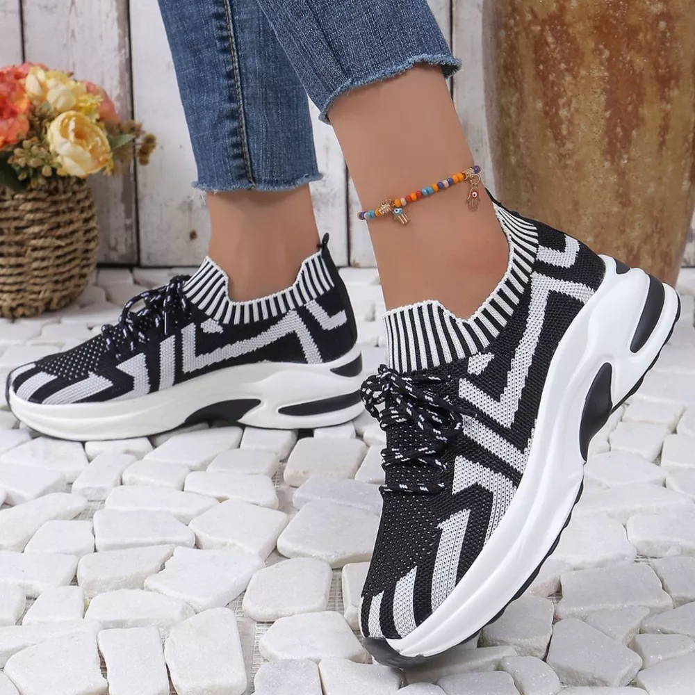 Round Toe Platform Sneakers, image 9