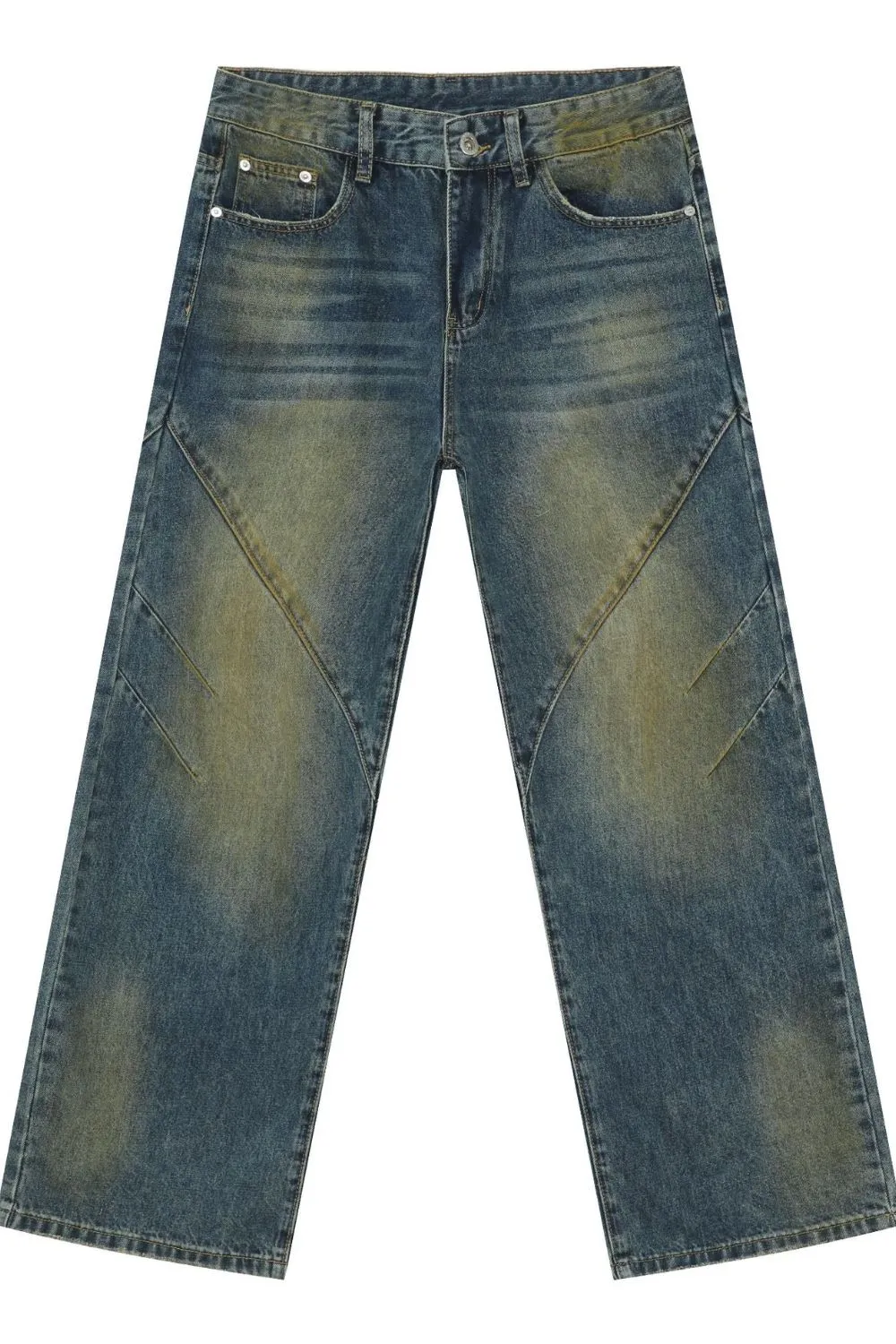 Men's Washed Jeans with Pockets, image 5