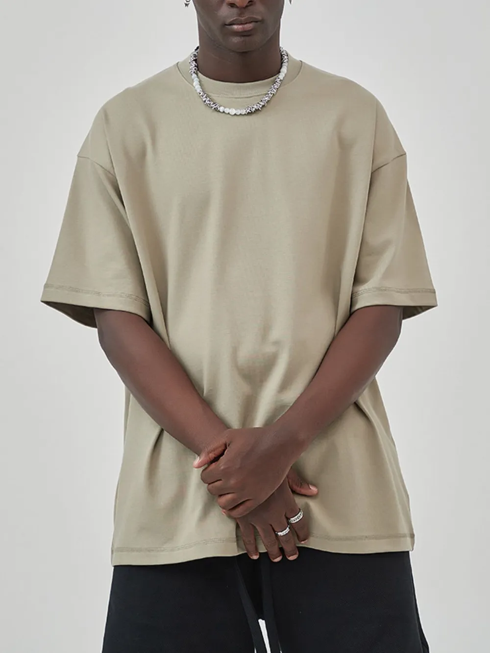 Men's Round Neck Drop Shoulder T-Shirt, image 2