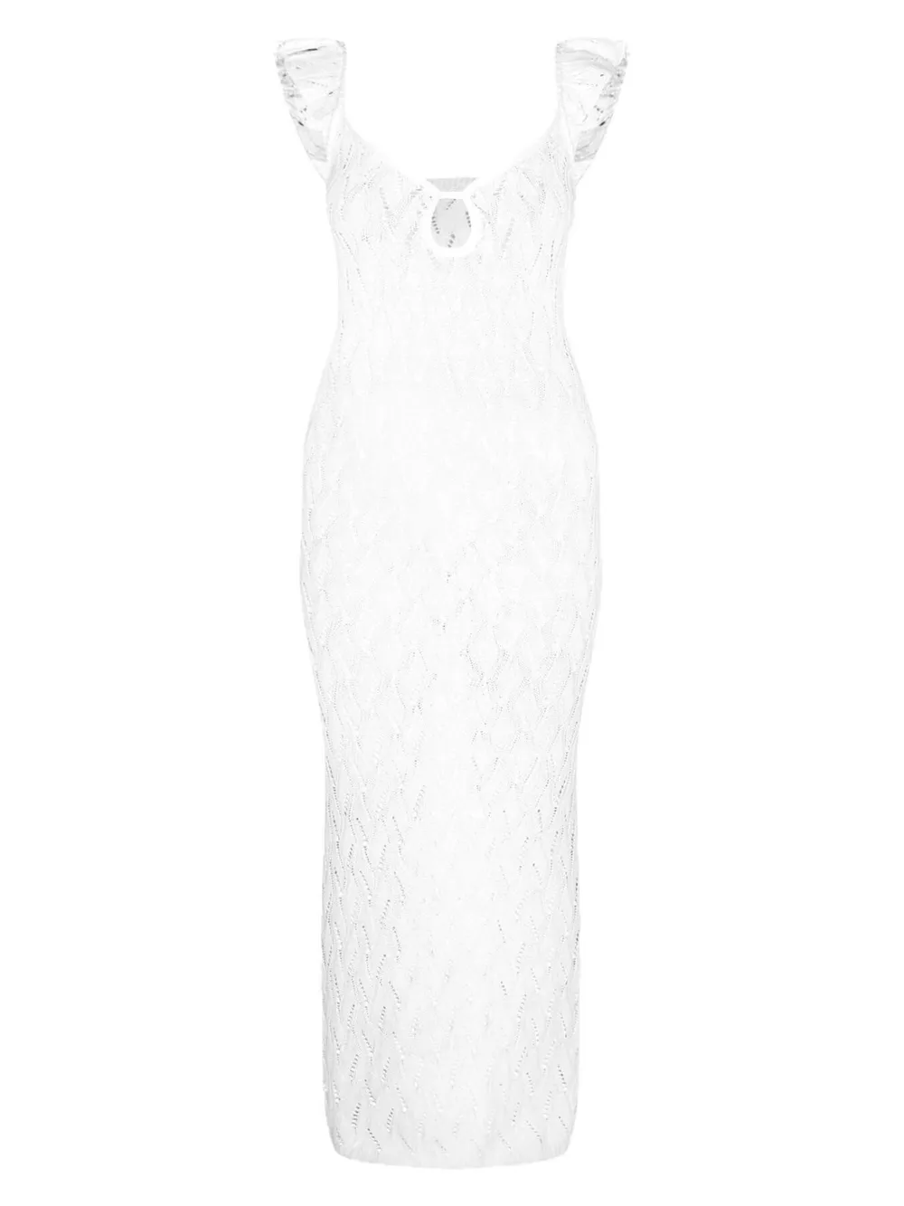 Crochet Knit Cover Up Maxi Dress, image 6