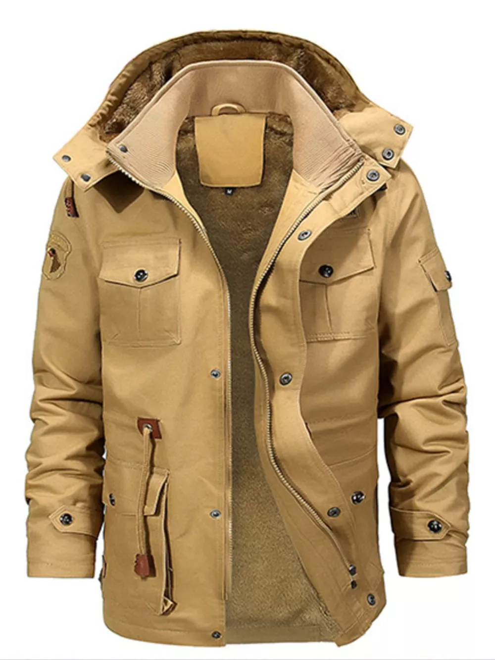 Men's Full Size Zip Up Fleece Lined Jacket Plus Size, image 3