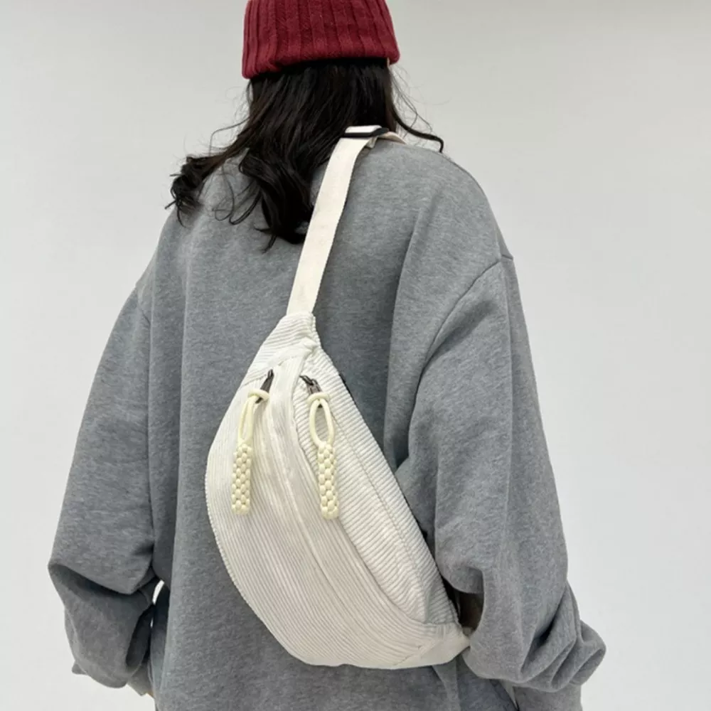 Corduroy Casual Sling Bag, image 3