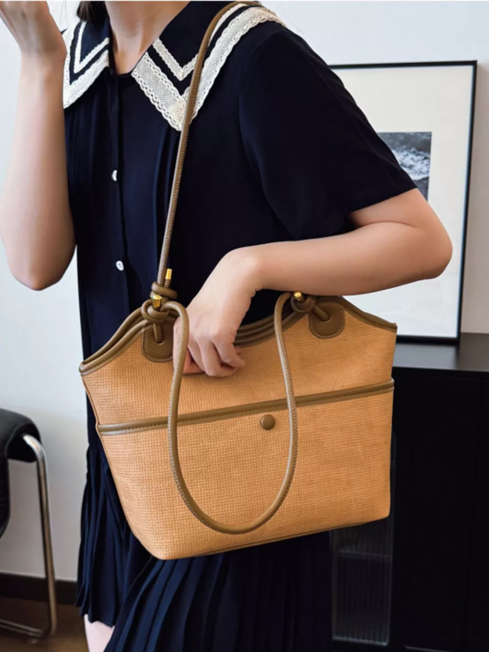 Knotted Strap Tote Bag, image 10