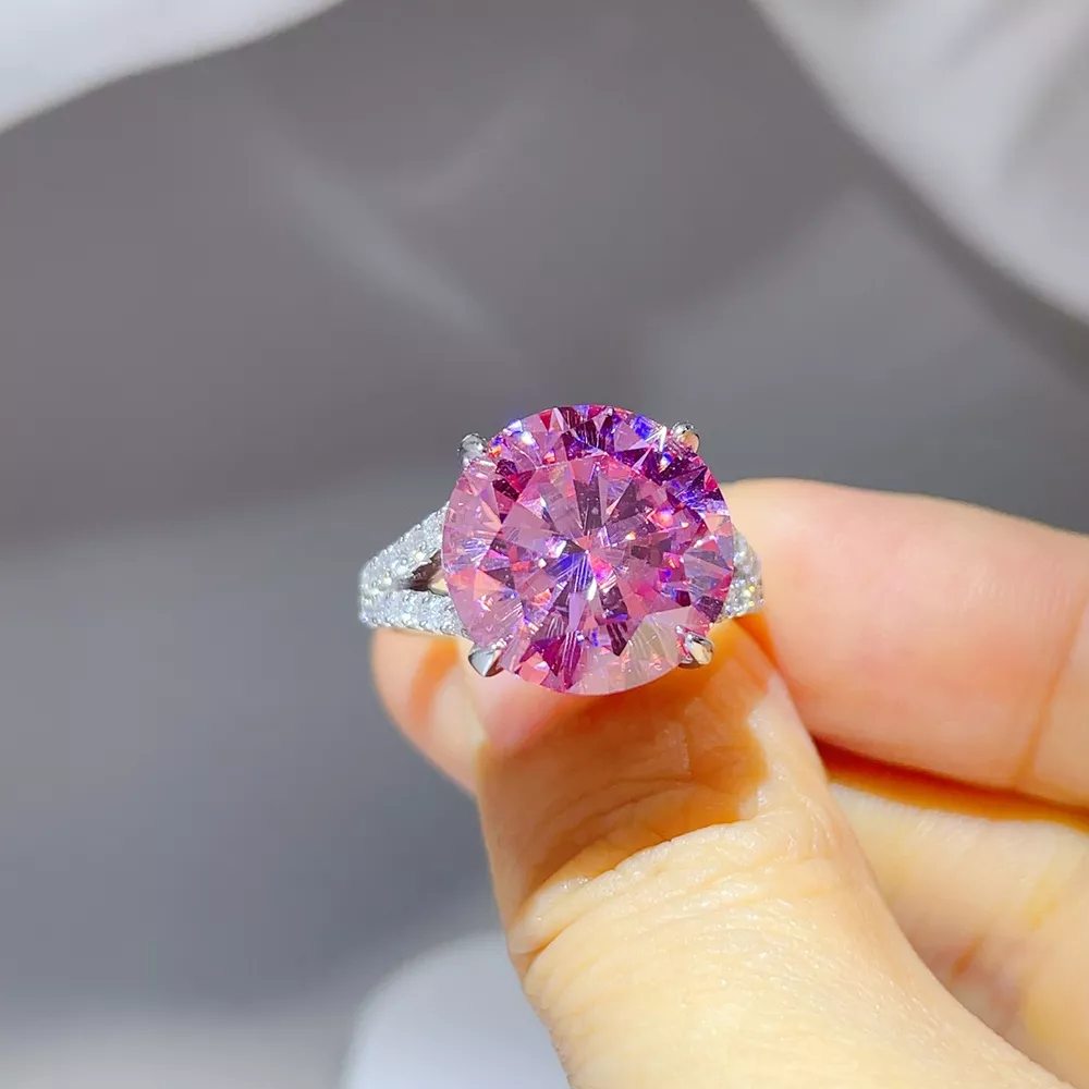 10 Carat Moissanite 925 Sterling Silver Ring, image 3
