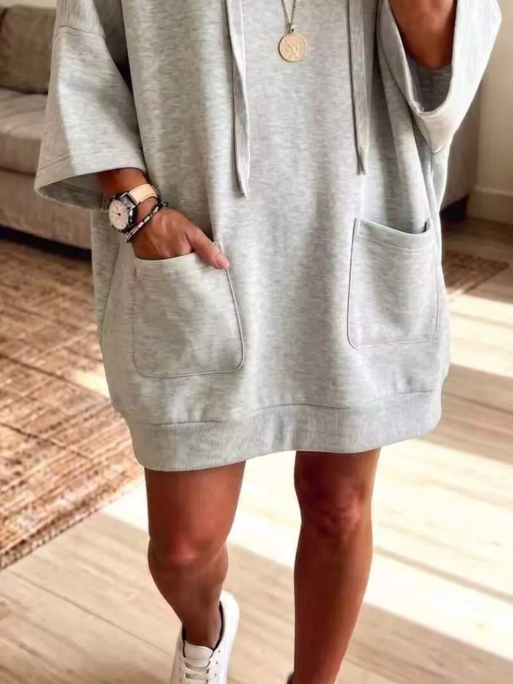 Full Size Drawstring Oversized Front Pockets Oversized Hoodie Plus Size, image 11