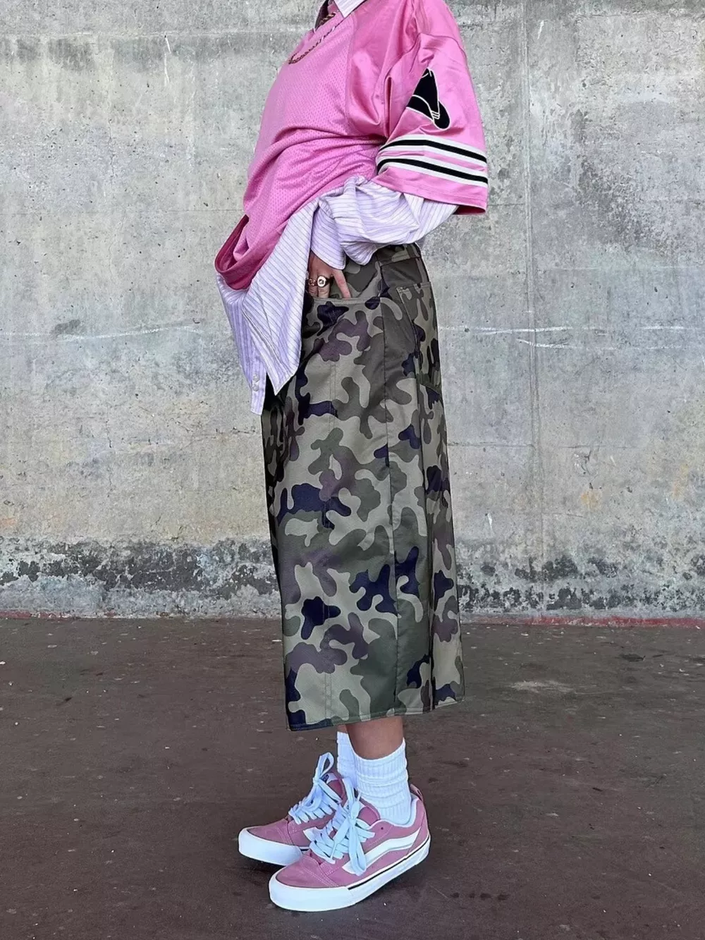Camouflage Wide-Leg Cropped Pants, image 6