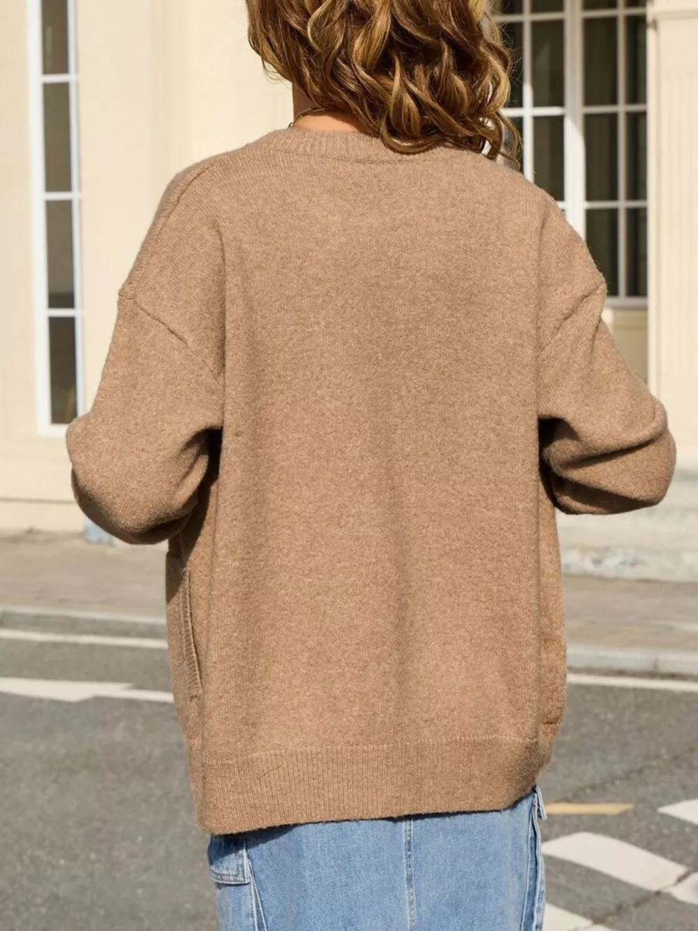 Casual Button-Down Knit Cardigan, image 13