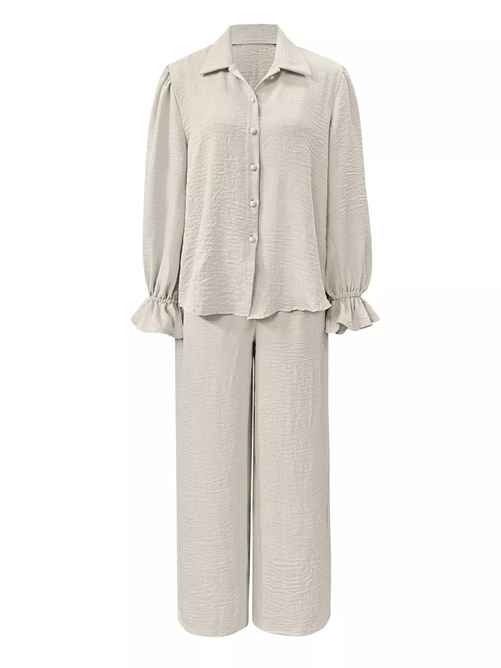 Ruffle Sleeve Shirt and Pants Set, image 4