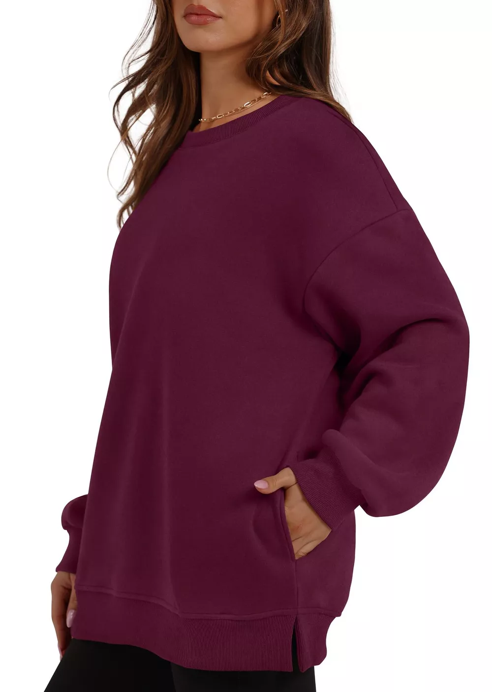 Casual Solid Color Long Sleeve Sweatshirt, image 14